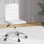 Artiss Office Chair Conference Chairs PU Leather Low Back White-6