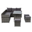 Gardeon Outdoor Furniture Dining Setting Sofa Set Lounge Wicker 9 Seater Mixed Grey-3