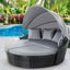 Gardeon Sun Lounge Setting Wicker Lounger Day Bed Outdoor Furniture Patio Black-7