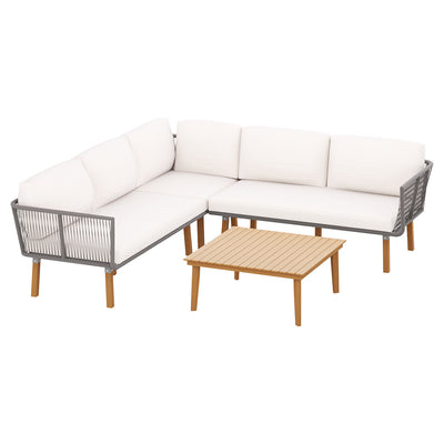 Gardeon 5-Seater Outdoor Sofa Set Wooden Lounge Setting Aluminum-0