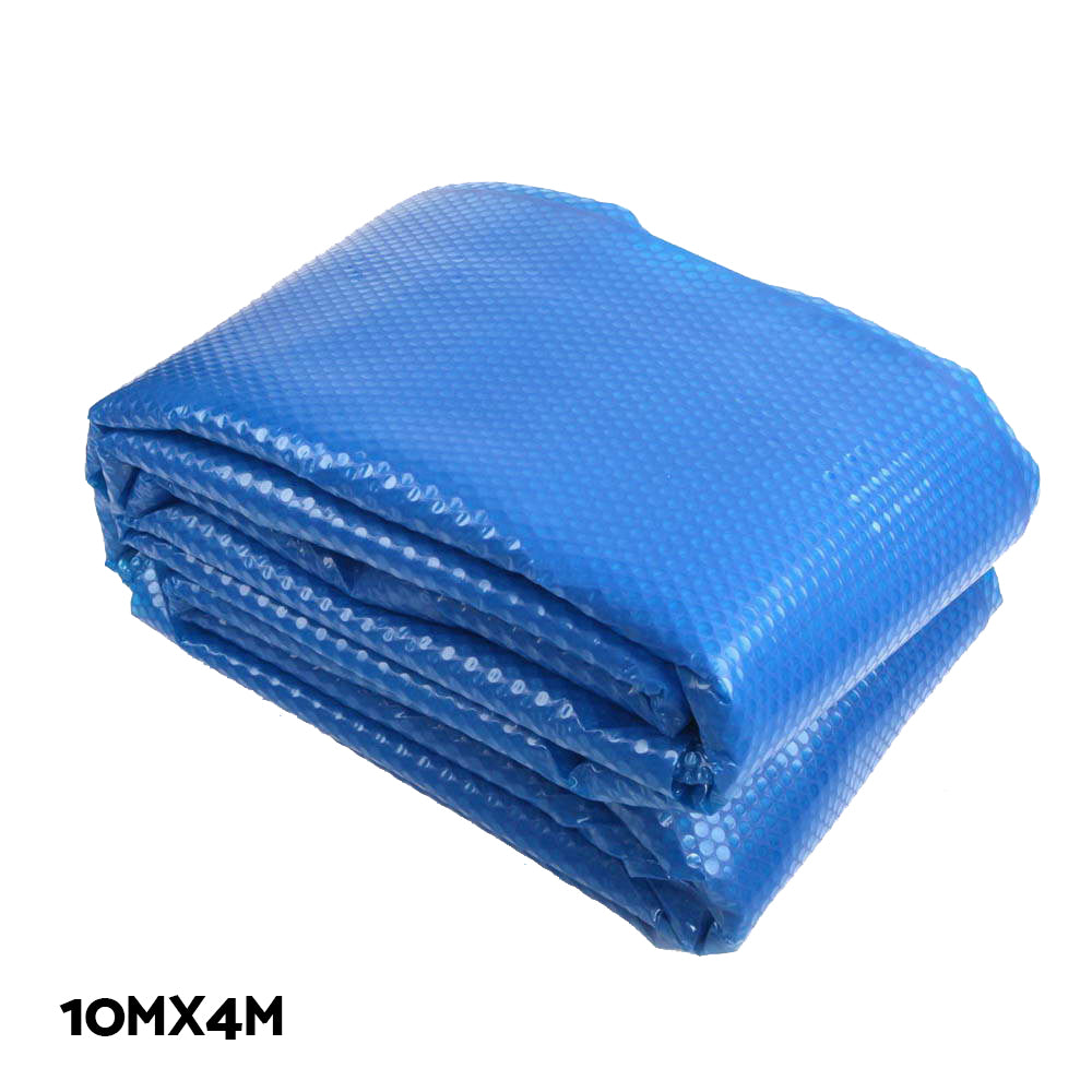 Aquabuddy Pool Cover 500 Micron 10x4m Blue Swimming Pool Solar Blanket 4m Roller-3