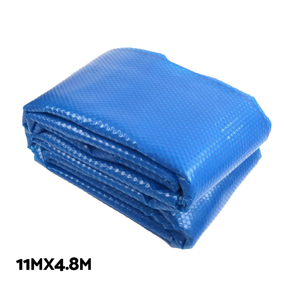 Aquabuddy Pool Cover 500 Micron 11x4.8m Blue Swimming Pool Solar Blanket 5.5m Roller-3