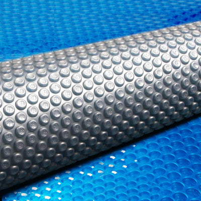 Aquabuddy Pool Cover 500 Micron 11x4.8m Swimming Pool Solar Blanket Blue Silver-0