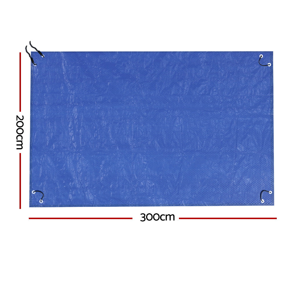 Aquabuddy Pool Cover 3x2m Above-ground Swimming Pool Blanket Blue-1