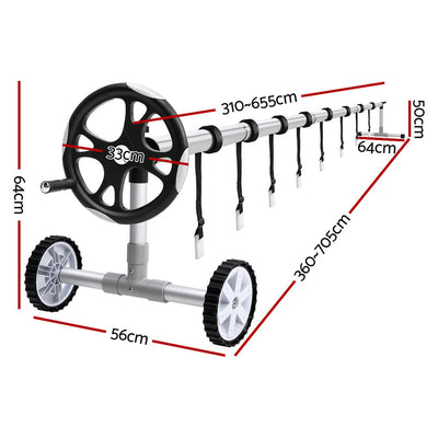 Aquabuddy Pool Cover Roller 6.55m Adjustable Swimming Pool Solar Blanket Reel-1