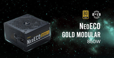 Antec NE 850w 80+ Gold, Fully-Modular, LLC DC, 1x EPS 8PIN, 120mm Silent Zero RPM, Japanese Caps, ATX Power Supply, PSU, 600w PCI-E cable, 7 Years Wty-0