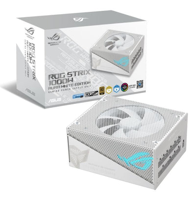 ASUS ROG-STRIX-1000G-AURA-WHITE-GAMING ROG STRIX 1000W Gold Aura Edition, 80 Plus Gold, Fully Modular, Lambda A++ Certification,135mm Fan, 10YW-0