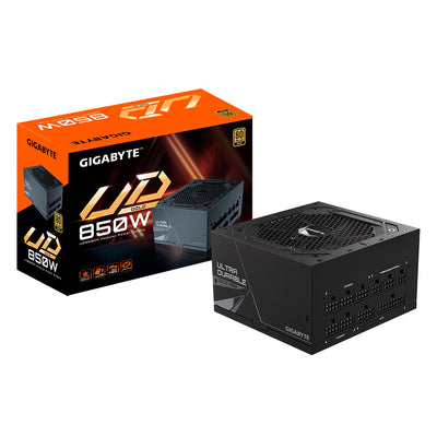 Gigabyte UD850GM 850W ATX PSU Power Supply  80+ Gold >90% 120mm Hydraulic Bearing(HYB)fan Black Flat Cables Single +12V Rail Japanese  >100K Hrs-0