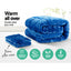 Giselle Bedding Faux Mink Quilt Blue Super King-2