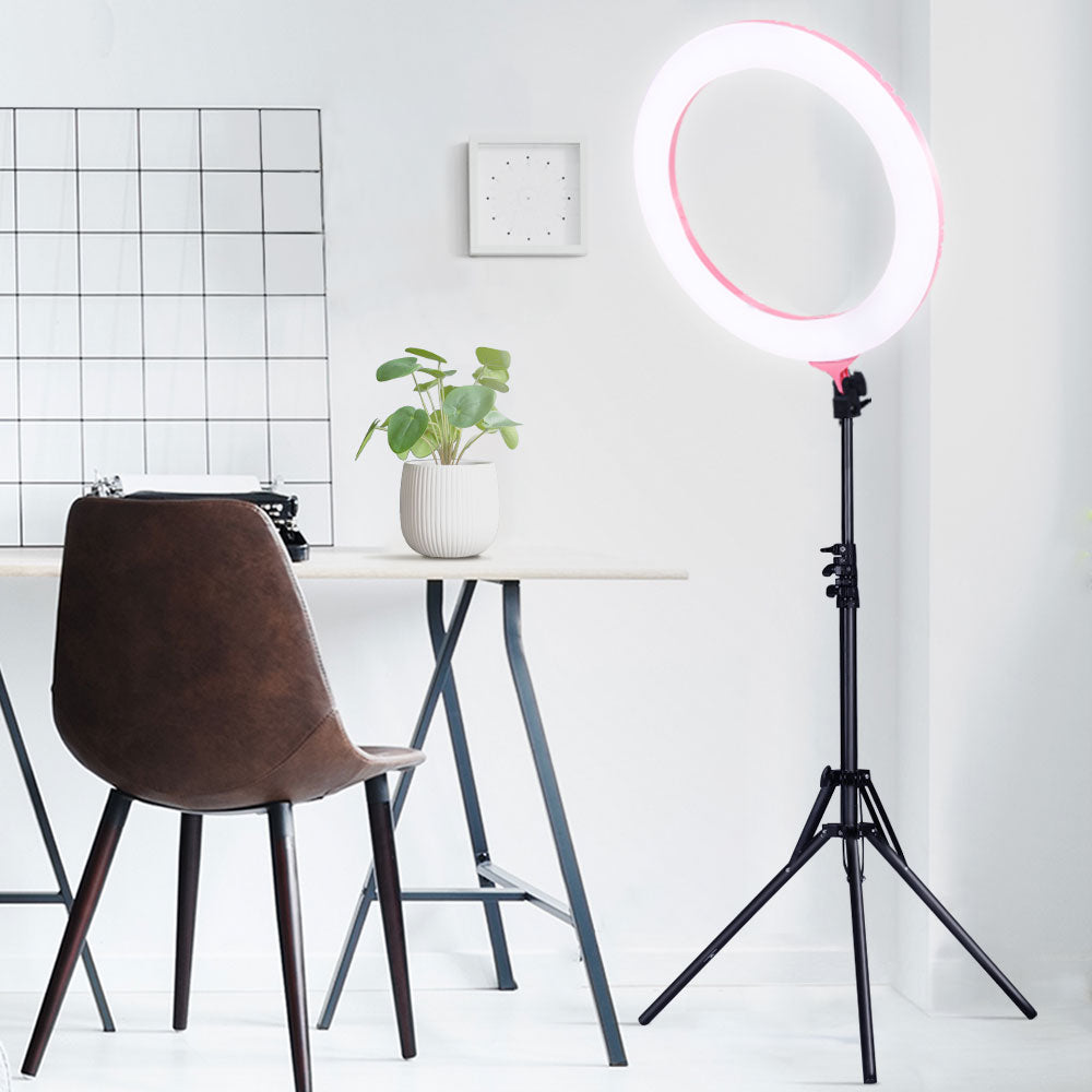 Embellir Ring Light 19" Tripod Stand Pink-7