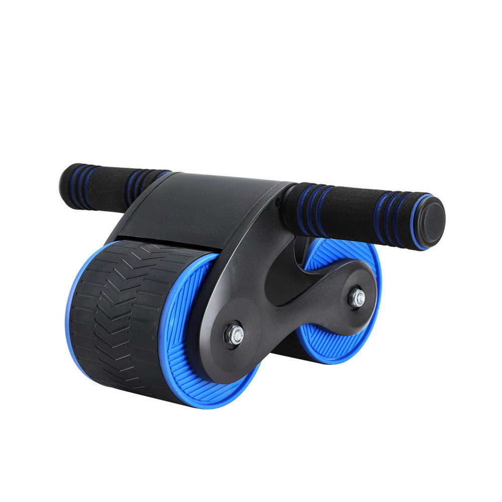 Everfit Ab Roller Automatic Rebound Abdominal Wheel Home Gym Workout Blue-0