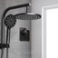 Cefito 9'' Rain Shower Head Set Handheld Round High Pressure Mixer Tap Black-7