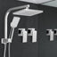 Cefito 8'' Rain Shower Head Set Handheld Round High Pressure wins Tap Chrome-7