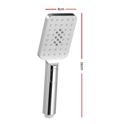 Handheld Shower Head 3.1'' High Pressure 3 Spray Modes Square Chrome-1