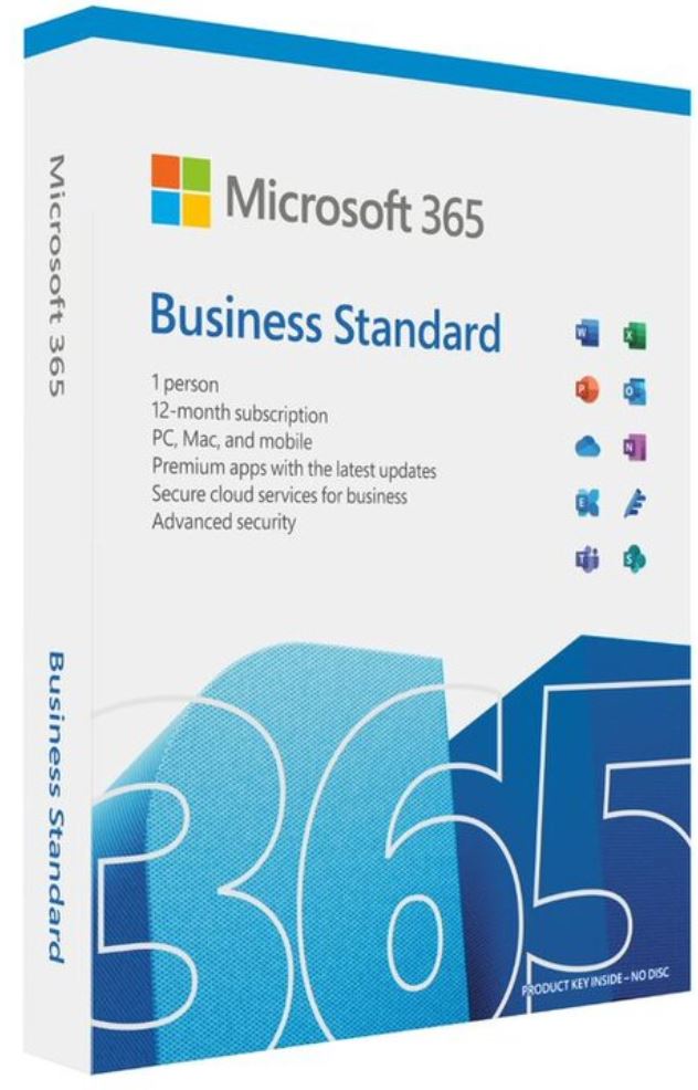 Microsoft 365 Business 2021 Standard Retail English APAC 1 User 1 Year Subscription, Medialess Outlook, Word, Excel, PowerPoint, SharePoint, Exch (LS-0