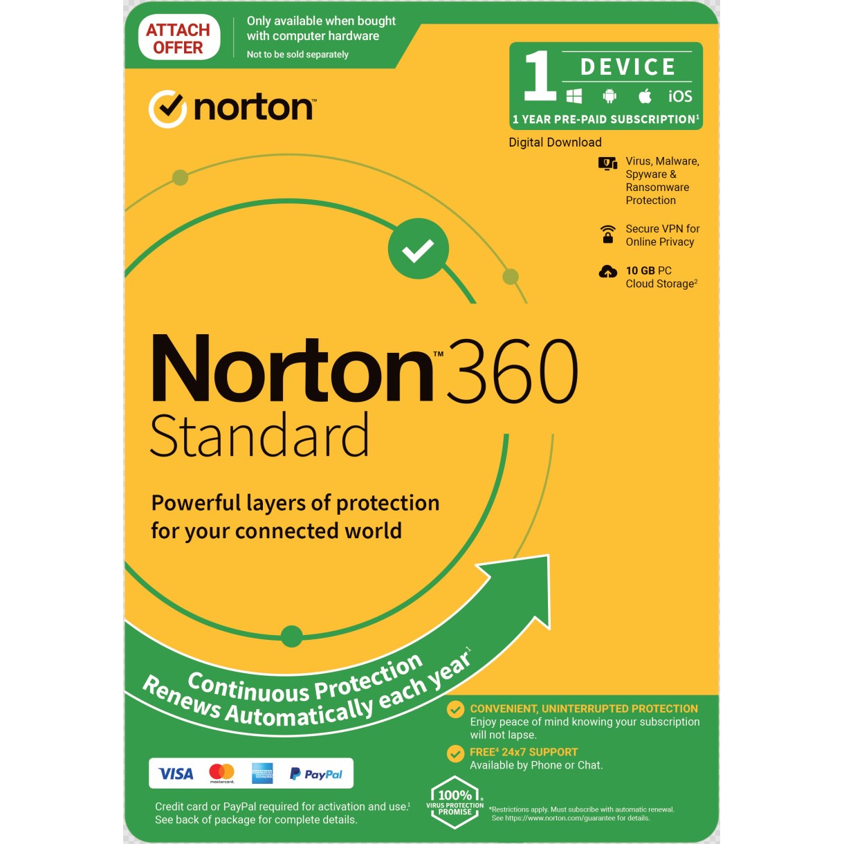 Norton 360 Standard 10GB AU 1 User 1 Device, 12 Months, Digital Key  via Email-0