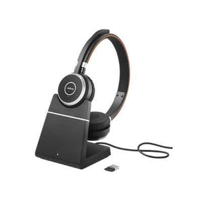 Jabra Evolve 65 SE MS Stereo Bluetooth Business Headset, 30-m Wireless Range, 14-Hour Battery Life, Passive Noise Cancellation, BusyLigh , 2ys Warrant-0