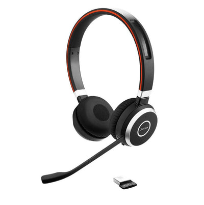 Jabra Evolve 65 SE MS Teams Stereo Wireless Headset, 2yrs Warranty 30-m Wireless Range, 14-Hour Battery Life, Passive Noise Cancellation, BusyLigh-0