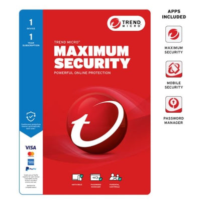 Trend Micro Maximum Security (1 Device) 1Yr Retail Mini Box Auto Renew-0