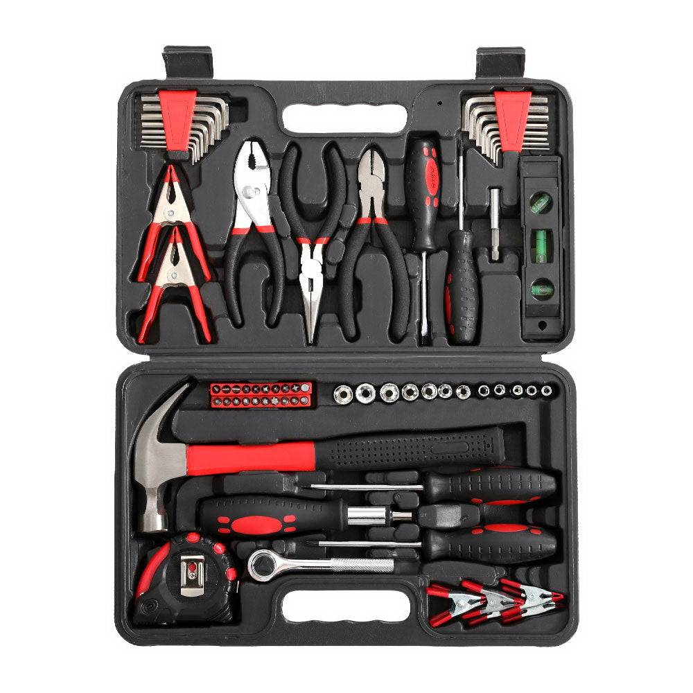 Giantz 70pcs Tool Kit Set Box Household Toolbox Repair Hard Case Black-2