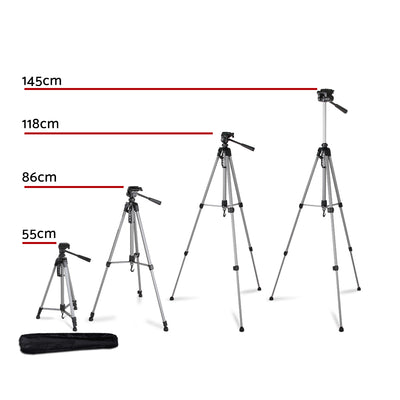 Weifeng Professional Camera Tripod Stand Mount DSLR Travel Adjustable 55-145cm-1