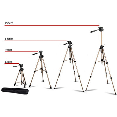 Weifeng Professional Camera Tripod Stand Mount DSLR Travel Adjustable 62-160cm Gold-1