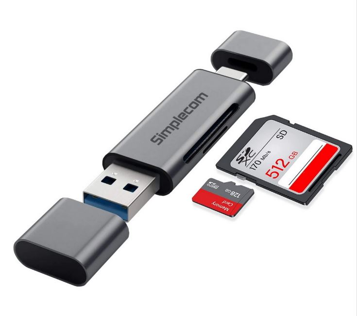 Simplecom CR402 SuperSpeed USB-C and USB-A SD/MicroSD Card Reader USB 3.2 Gen 1 (USB 3.0)-0