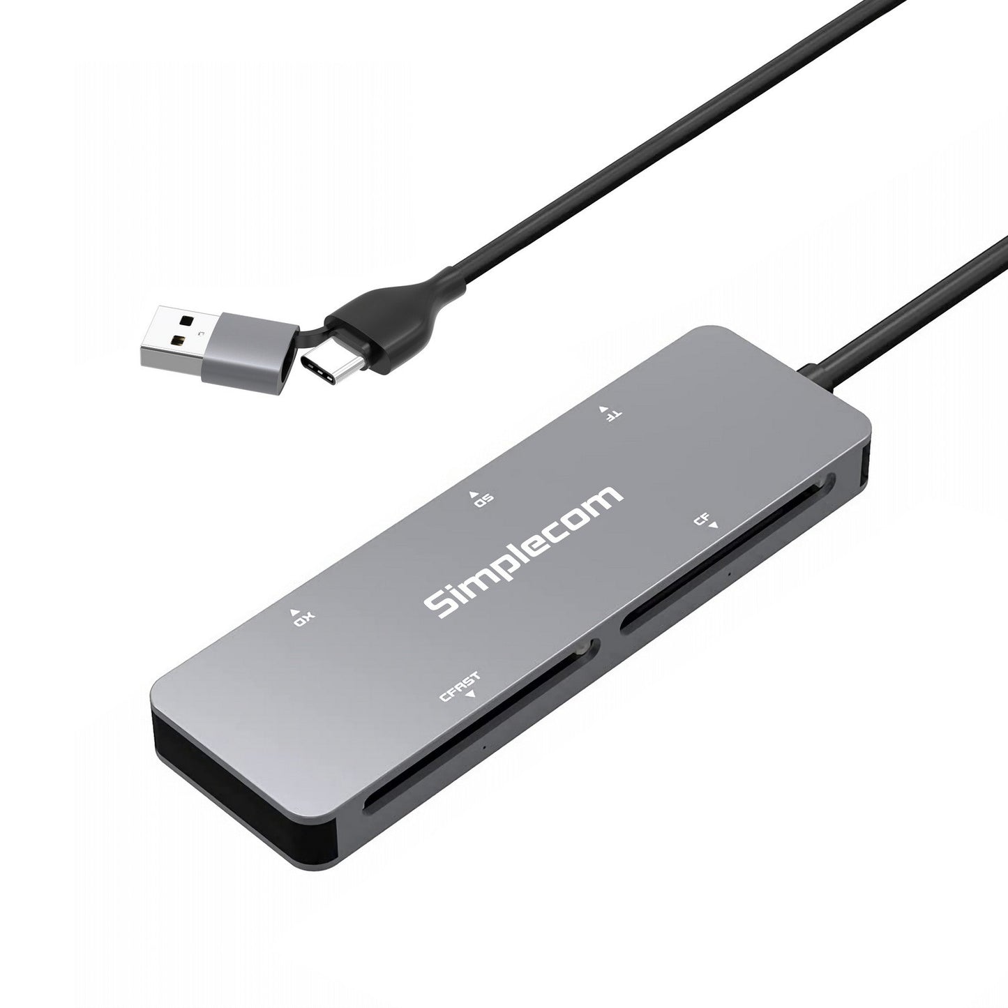 Simplecom CR407 5-Slot SuperSpeed USB 3.0 and USB-C to CFast/CF/XD/SD/MicroSD Card Reader-0