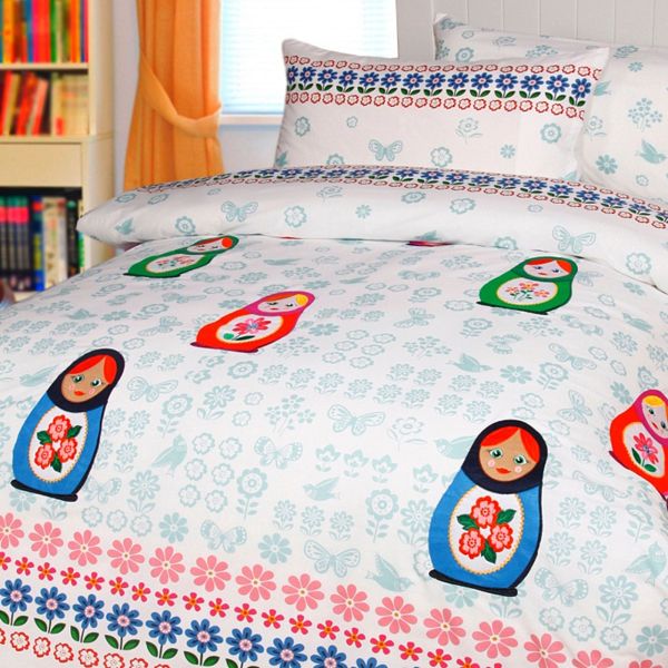 Chenka Applique Quilt Cover Sets by Happy Kids Double-0