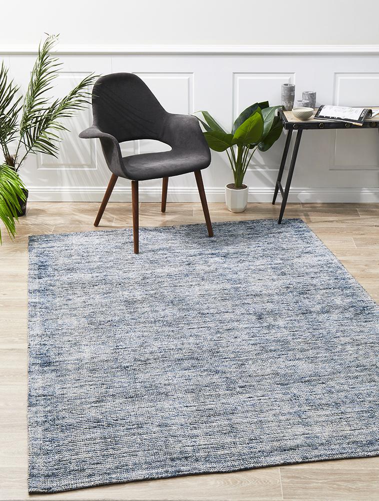 Allure Indigo Cotton Rayon Rug by Rug Culture - 400x300CM-0