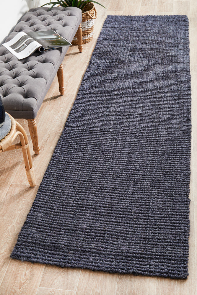 Atrium Barker Navy Runner by Rug Culture - 300X80CM-0