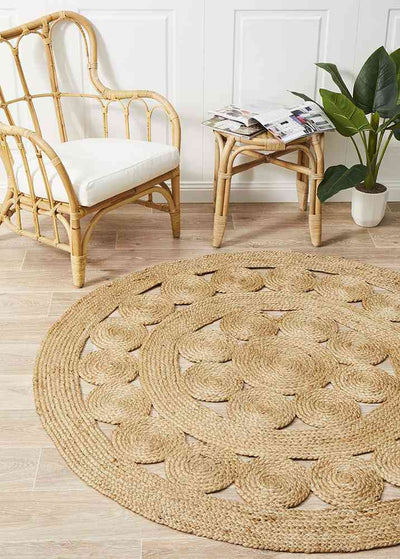 Atrium Pilu Natural By Rug Culture - 150X150CM - ROUND-0