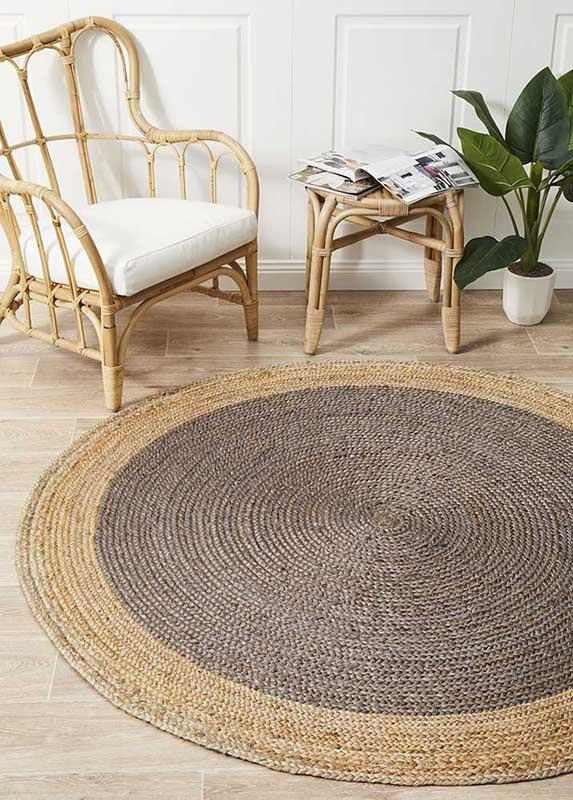 Atrium Polo Charcoal Round By Rug Culture - 150X150CM - ROUND-0