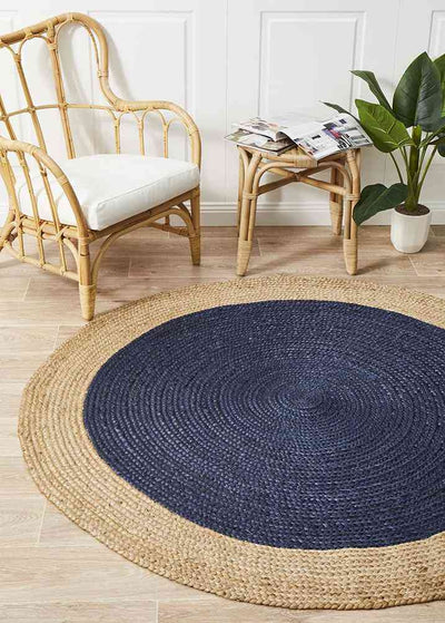 Atrium Polo Navy Round By Rug Culture - 120X120cm ROUND-0