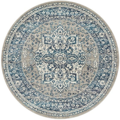 Babylon 207 Blue Round by Rug Culture-150X150CM - ROUND-0