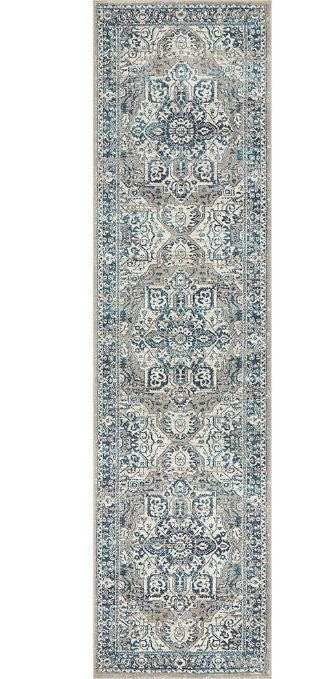 Babylon 207 Blue Runner by Rug Culture-300X80CM - RUNNER-0