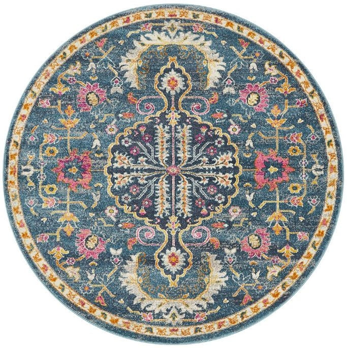 Babylon 209 Navy Round by Rug Culture-150X150CM - ROUND-0