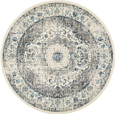 Evoke 251 White Round by Rug Culture -150X150CM - ROUND-0