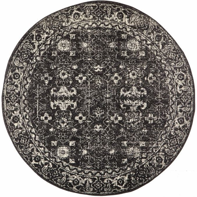 Evoke 252 Charcoal Round by Rug Culture -240X240CM - ROUND-0