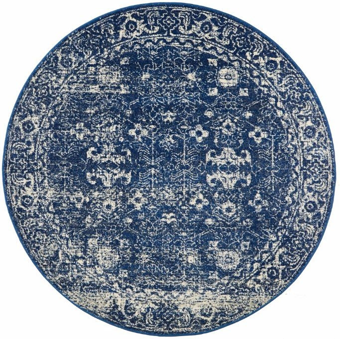 Evoke 252 Navy Round by Rug Culture -150X150CM - ROUND-0