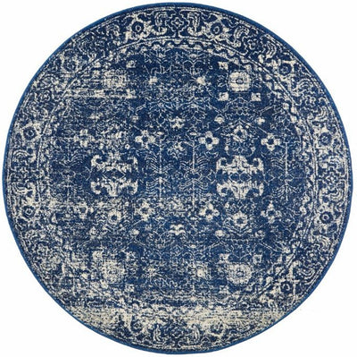 Evoke 252 Navy Round by Rug Culture -240X240CM - ROUND-0