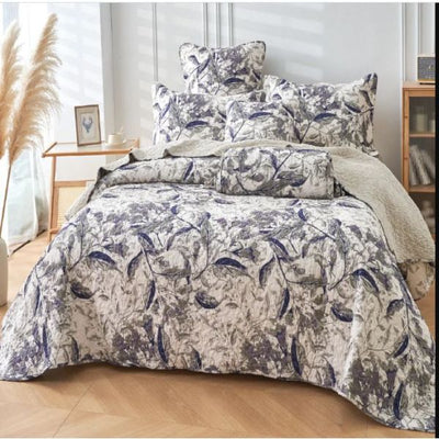 Forest Dreams 100% Cotton Quilted 3 pcs Bedspread Coverlet Set King-0