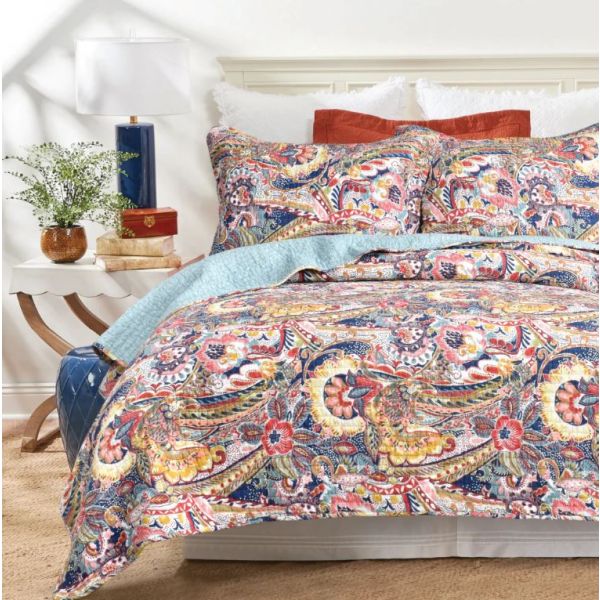 Christie 100% Cotton Quilted 3 pcs Bedspread Coverlet Set King-0