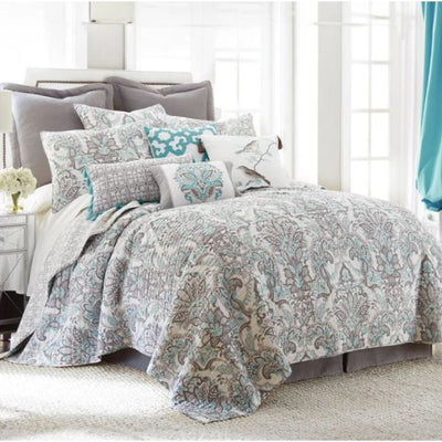 Mayfair 100% Cotton Quilted 3 pcs Bedspread Coverlet Set King-0