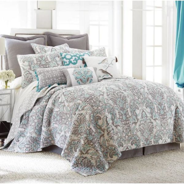 Mayfair 100% Cotton Quilted 3 pcs Bedspread Coverlet Set Queen-0