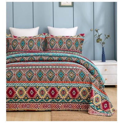 Azura 100% Cotton Quilted 3 pcs Bedspread Coverlet Set King-0