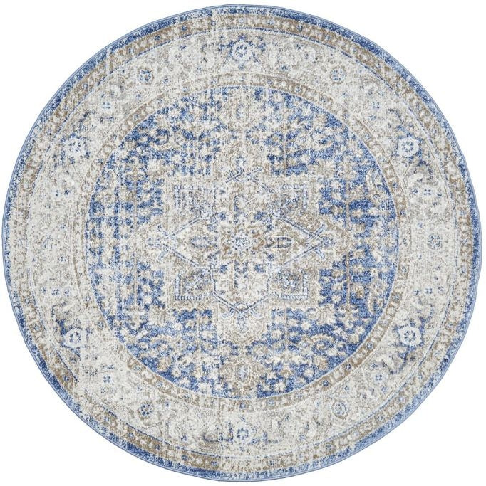 Mayfair Hugo Ocean Round by Rug Culture-150X150CM - ROUND-0