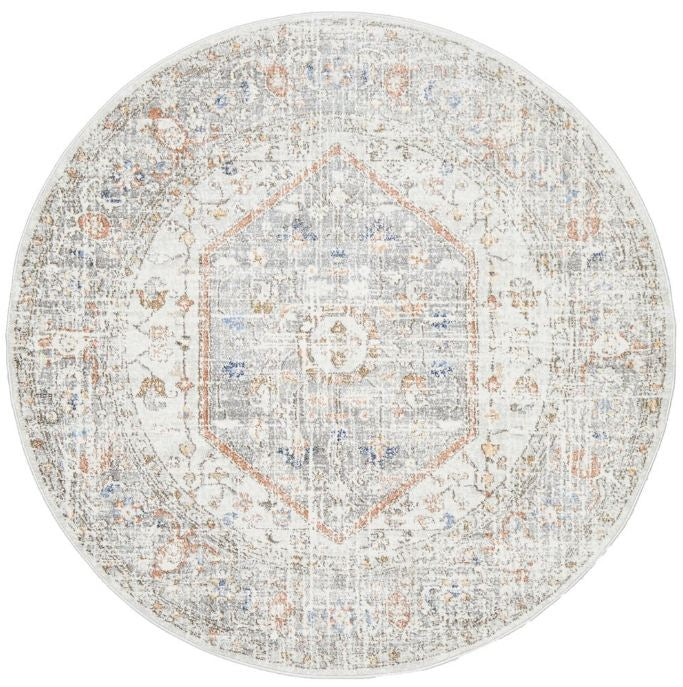 Mayfair Lorissa Silver Round by Rug Culture-150X150CM - ROUND-0