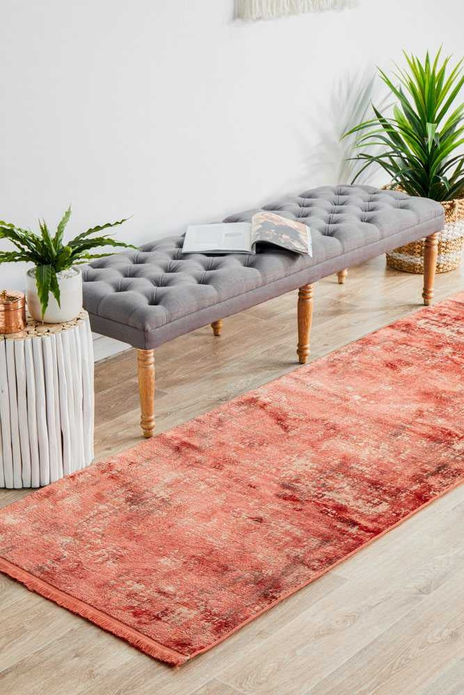 Reflections 101 Coral Runner by Rug Culture - 500X80CM - RUNNER-0