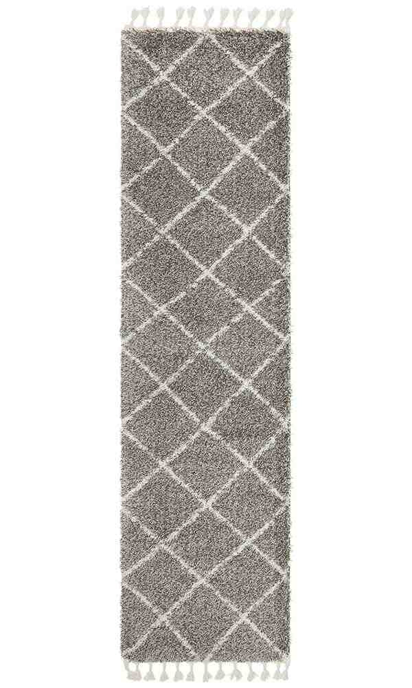 Saffron 22 Grey Runner by Rug Culture - 300X80CM - RUNNER-0